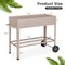 Costway Planter Box Raised Garden Bed Elevated on Wheels Steel Planter with Shelf Hooks